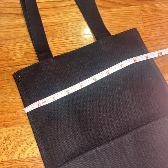 L.A. Soiree Velcro black canvas tote w/ embellished print  NWOT - Picture 5 of 10